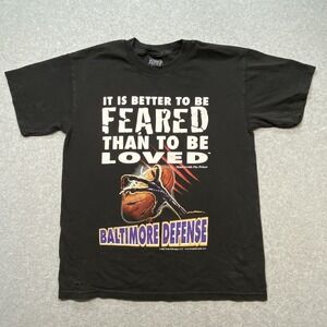 Vintage Y2K NFL Baltimore Ravens 2001 Defense T-Shirt Size M Distressed